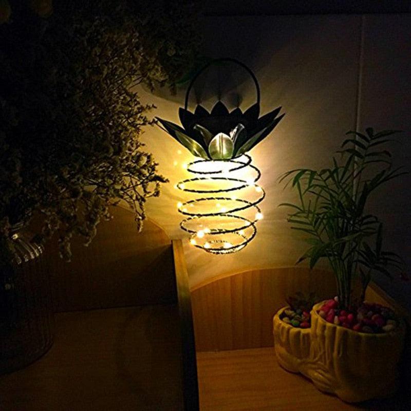 LED Light Night Pineapple Shape Solar Lights | Garden Lights Hanging Waterproof Wall Lamp | Fairy Night Lights Art Home and Outdoor Decoration